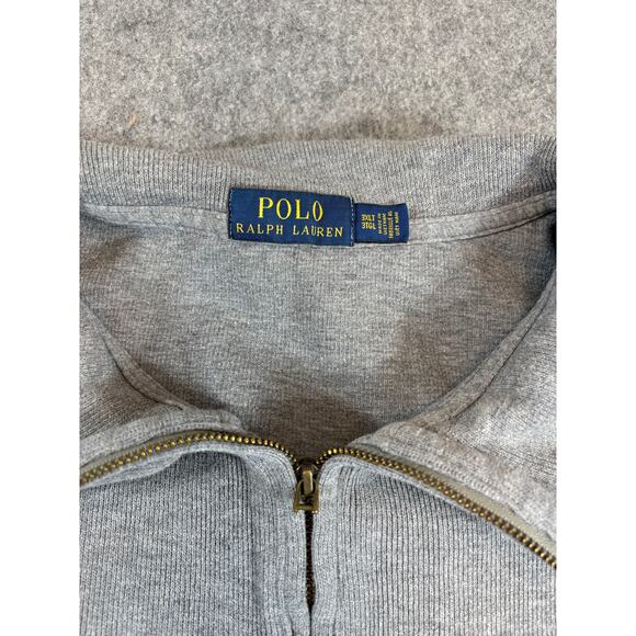 Polo Ralph Lauren Sweatshirt Men Gray Quarter Zip Pullover Pony Golf Performance - Picture 5 of 6